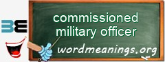 WordMeaning blackboard for commissioned military officer